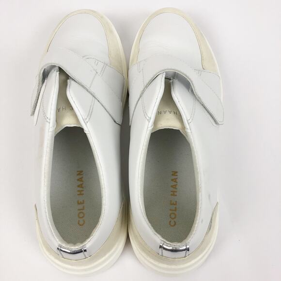 Cole Haan Men Grand Crosscourt City Sneakers US 9 White Leather Monk Strap GUC main image 8
